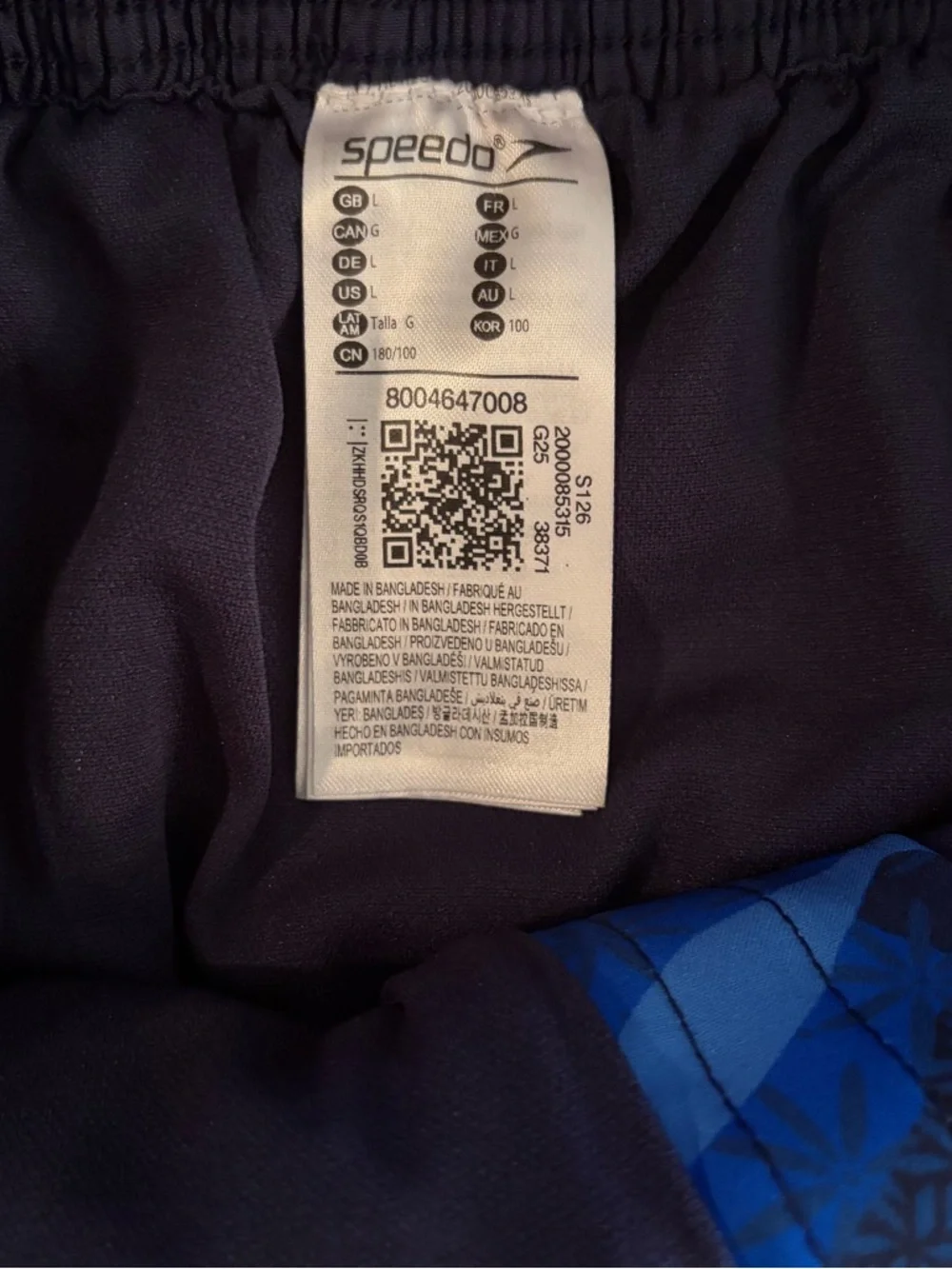 Speedo peacoat swim